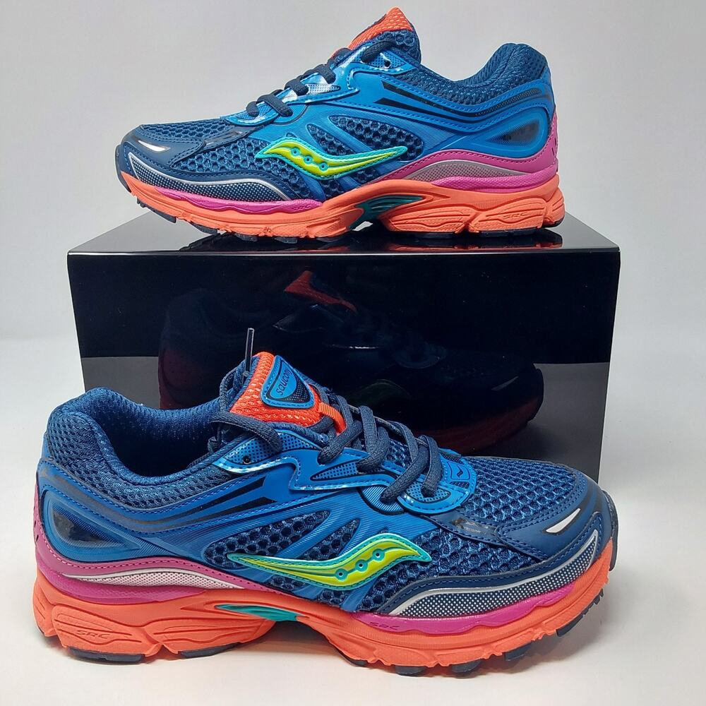 Saucony Omni 9 KDZ Big Kids 7 Navy Blue Pink Orange SY225B07 Sneakers New
